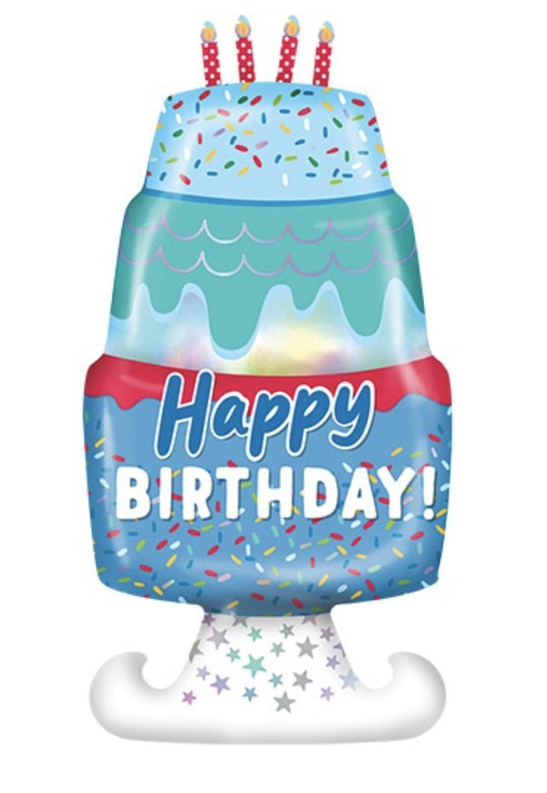 FOIL 148CM 1PK CAKE BLUE